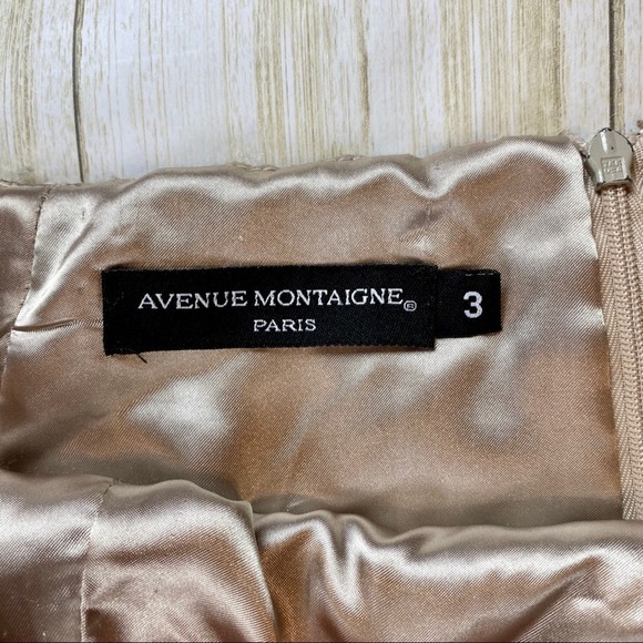 Avenue Montaigne Gold & BrownTweed Skirt - Picture 12 of 16